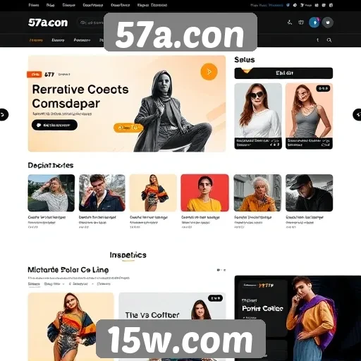 Navegação intuitiva e design moderno do 57a.con